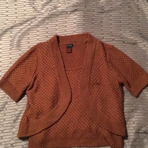 Brown Knit Sweater Set